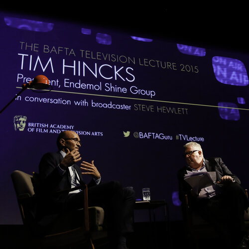 Event: Annual Television Lecture given by Tim HincksDate: Tuesday 30 June, 2015Venue: BAFTA, 195 PiccadillyHost: Steve Hewlett