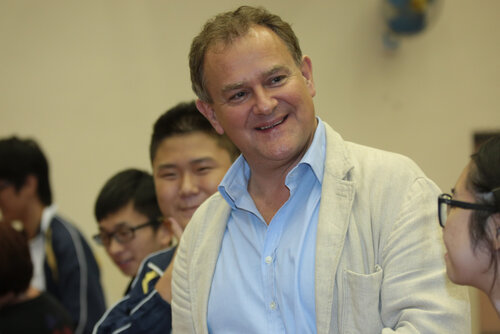 Event: Hugh Bonneville visits the Cotton Spinner Association Secondary School, in association with Shakespeare4AllDate: 26 November 2015Venue: Cotton Spinner Association Secondary School