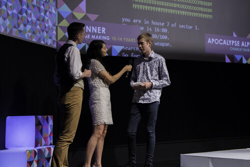Event: BAFTA Young Game Designers AwardsDate: Sat 23 July 2016Venue: BAFTA, 195 PiccadillyHosts: Ben Shires, Jane Douglas-Area: CEREMONY