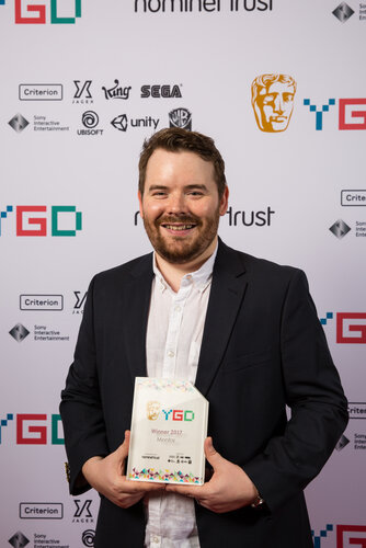 Event: BAFTA Young Game Designers AwardsDate: Saturday 8 July 2017Venue: BAFTA, 195 PiccadillyHosts: Dev Griffin & Georgie Barrat -Area: Winners Branding Board