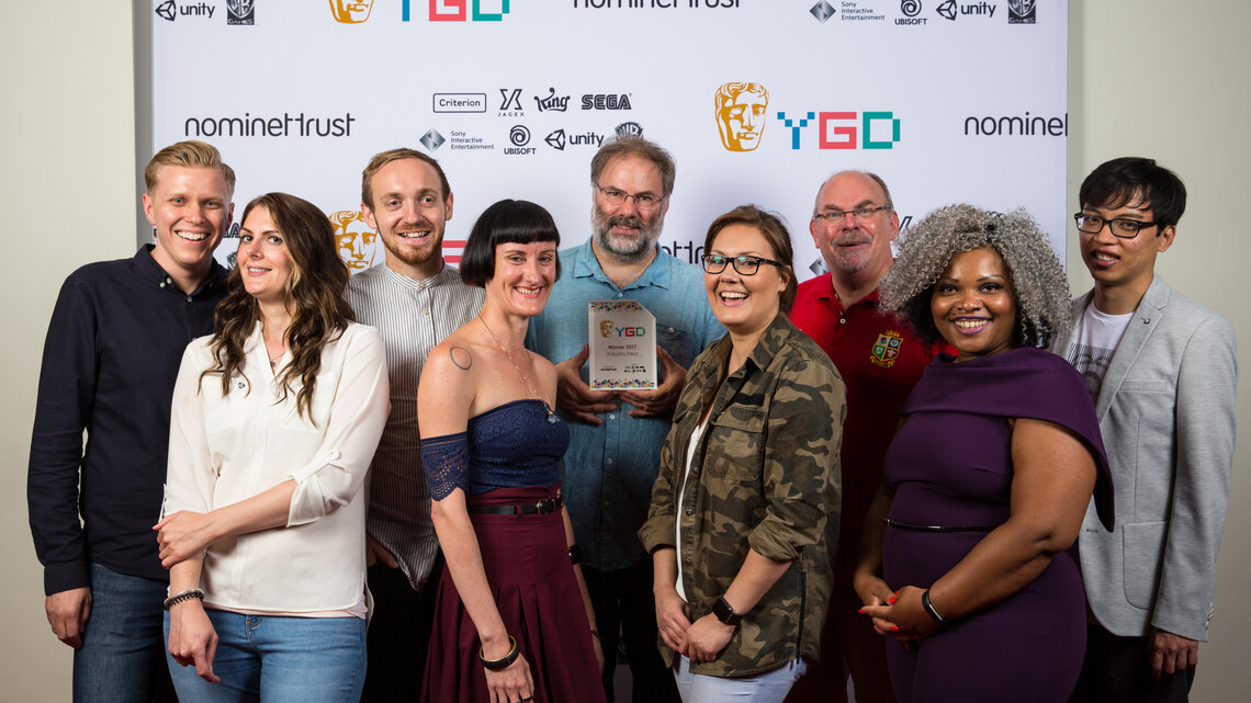 Event: BAFTA Young Game Designers AwardsDate: Saturday 8 July 2017Venue: BAFTA, 195 PiccadillyHosts: Dev Griffin & Georgie Barrat -Area: Winners Branding Board